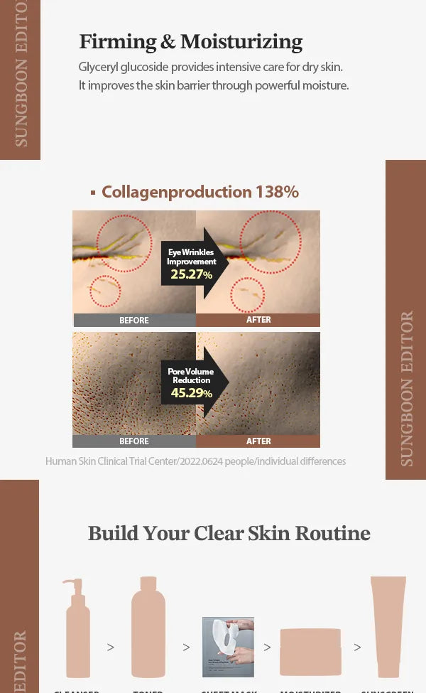SUNGBOON EDITOR - Deep Collagen Mask - Anti Wrinkle Lifting (4 Pack)