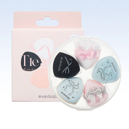 EVERBAB - Bow Series Pink Bow Mini Finger Puff Set