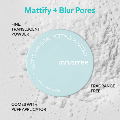 Innisfree No Sebum Mineral Powder  matte poros